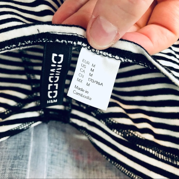 H&M Black and White Striped Bustier Tank Top - Picture 2 of 3